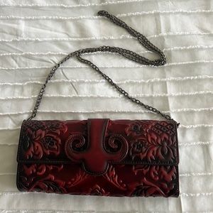 Hand Tooled Leather Clutch Purse
